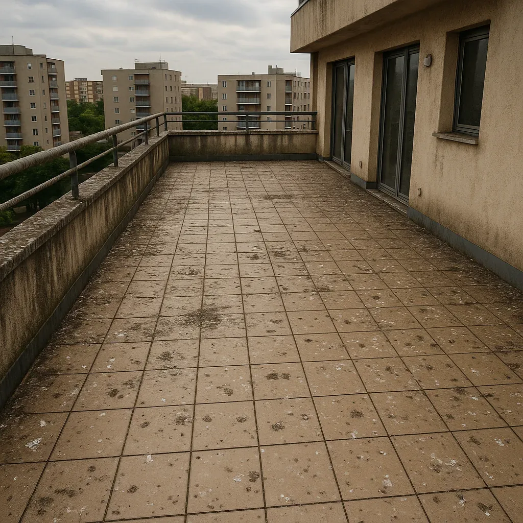 Avant — Terrasse de copropriete